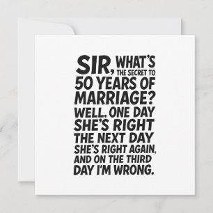 Carte Quel est le secret de 50 ans de mariage