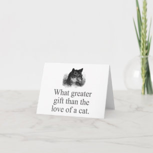 Carte Quel Plus Grand Don Que L'Amour D'Un Chat