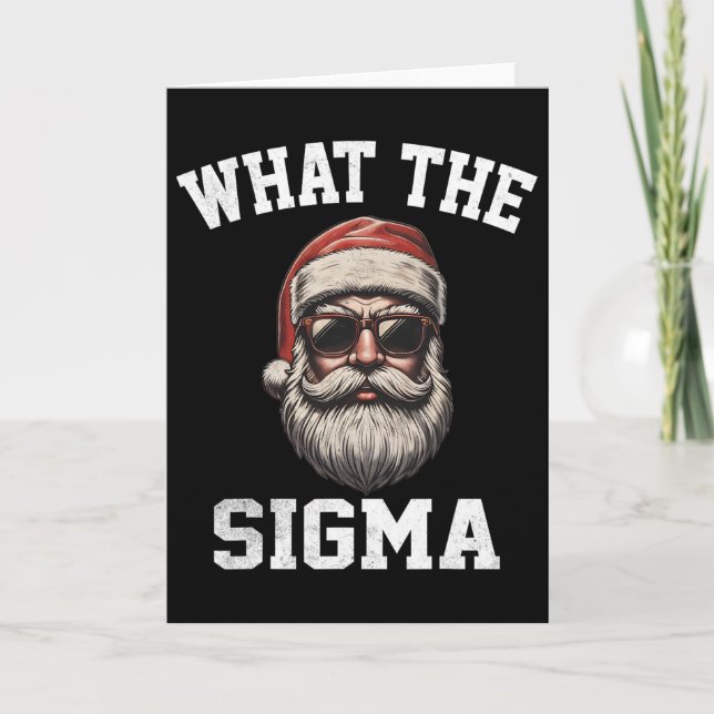 Carte Quel Sigma Santa drôle de Noël Meme Xmas Riz (Devant)