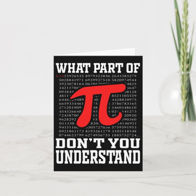 Carte Quelle partie de Don't You Understanding Pi 3.14 M (Devant)