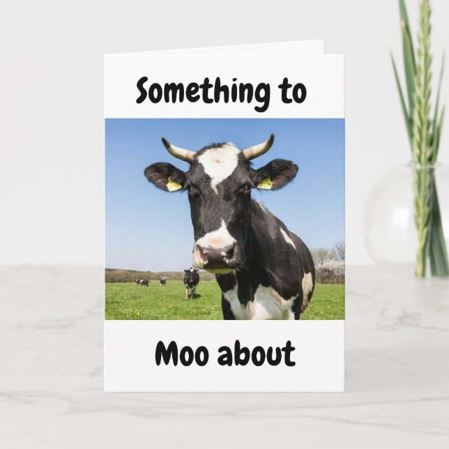 CARTE QUELQUE CHOSE À *MOO À PROPOS* FIANÇAILLES (Devant)