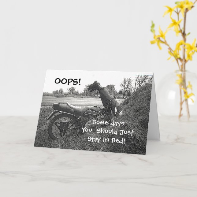 CARTE "QUELQUES JOURS VOUS DEVRIEZ RESTER AU LIT" (Fleur jaune)