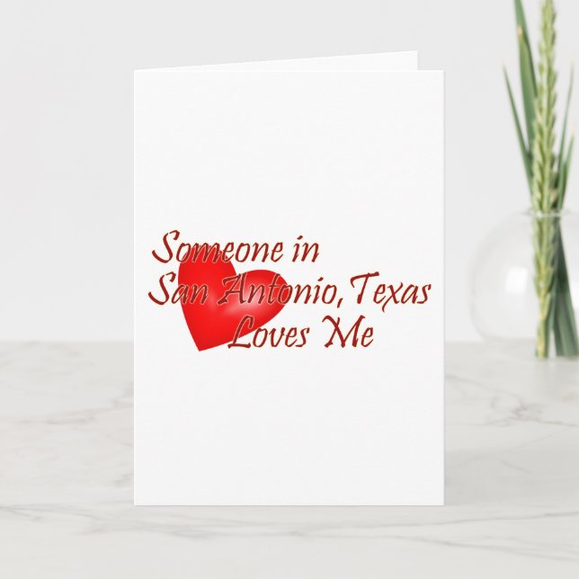 Carte Quelqu'un à San Antonio Texas m'aime (Devant)