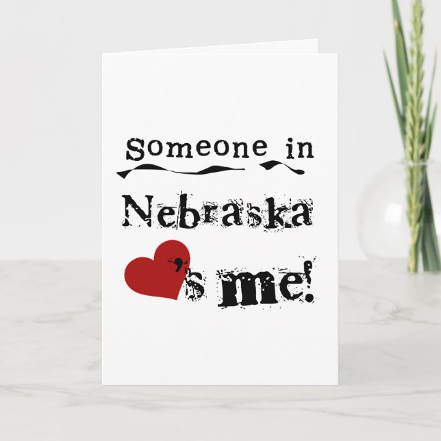 Carte Quelqu'Un Au Nebraska M'Aime (Devant)