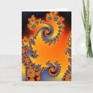 Carte Quenched Double Spiral Greetings Card
