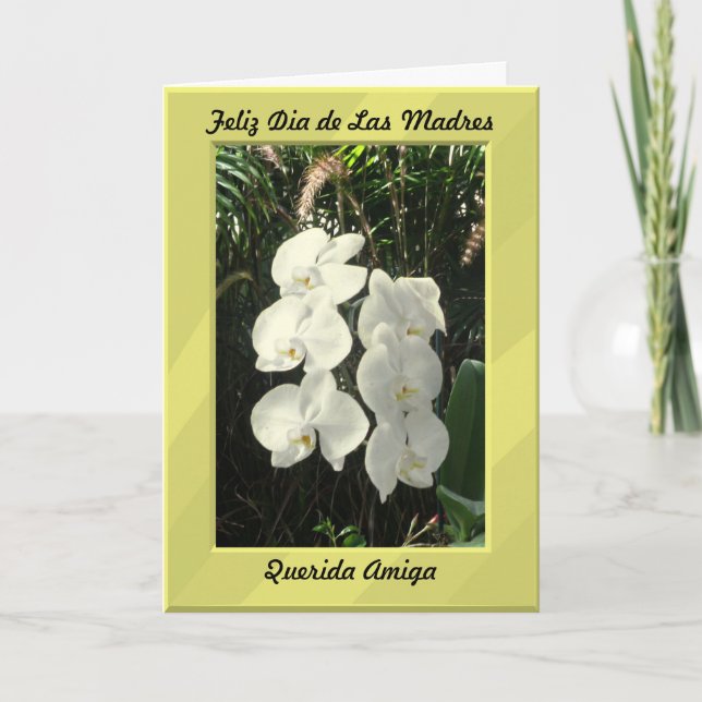 Carte Querida Amiga de diamètre de las madres de Feliz (Devant)