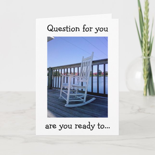 CARTE QUESTION D'ANNIVERSAIRE ? ROCK OU ROCK ET ROLL ? (Devant)