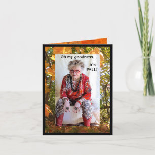 Carte Question humoristique sur l'automne