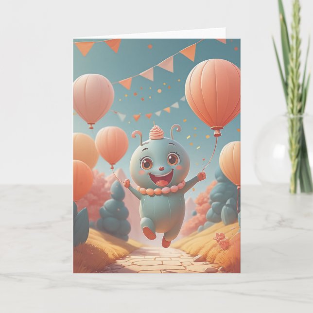 Carte Quête d'anniversaire pixelisée (Devant)