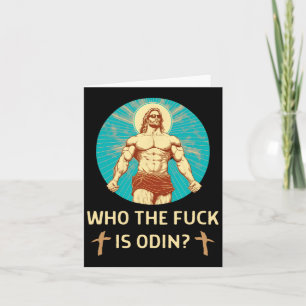 Carte Qui Est Odin Bodybuilding Jésus Fitness Funny Gym