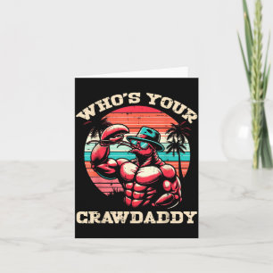 Carte Qui est votre Crawdaddy écrevisse Rétro écrevisse 