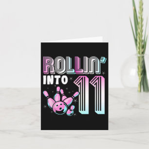 Carte Quilleur qui entre dans le bowling 11 pour son 11e