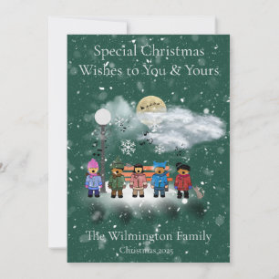Carte Quintette de neige Famille Photo Appartement de No