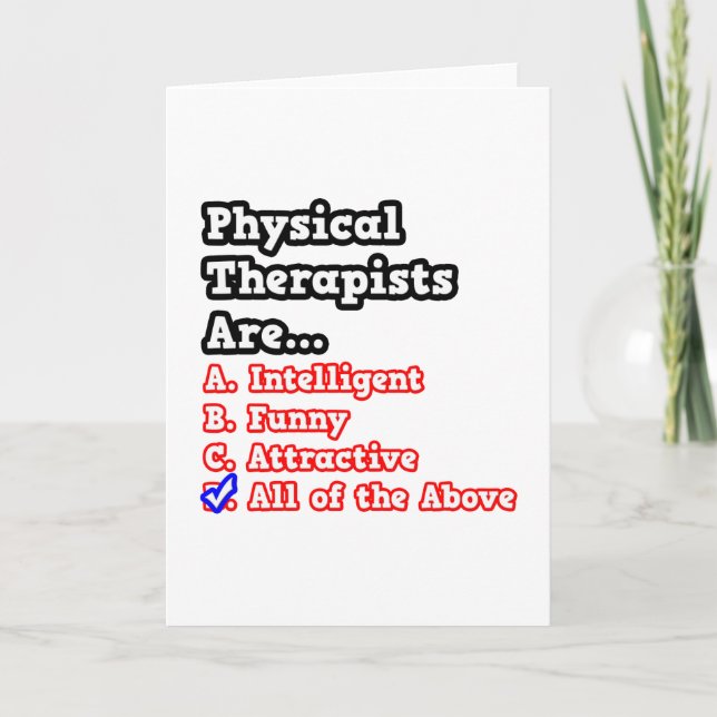 Carte Quiz du physiothérapeute...plaisanterie (Devant)