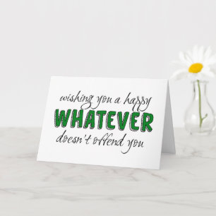 Carte Quoi qu'il ne vous offense pas, politiquement corr