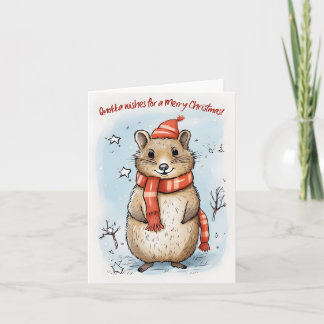 Carte Quokka souhaite un joyeux Noël -