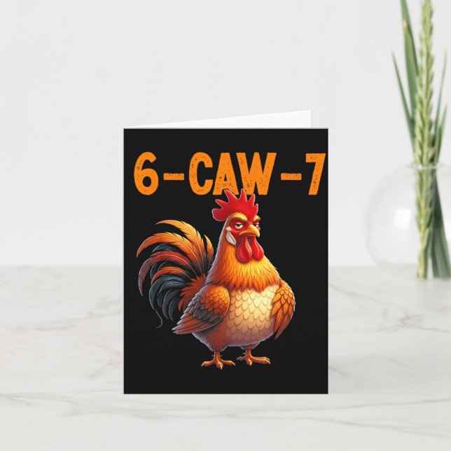 Carte Quote Rooster 67 Meme Funny Chicken Humor  (Devant)