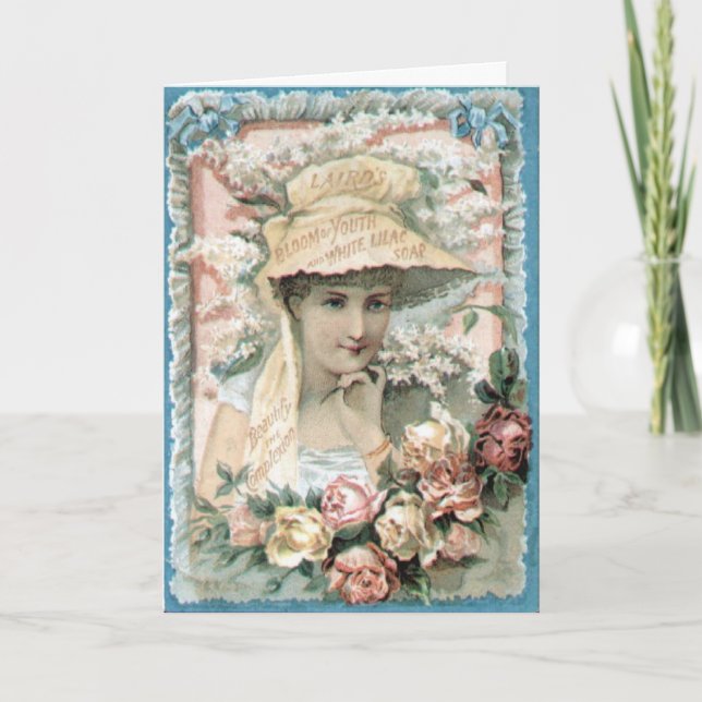Carte quotidienne vintage Victorian Ad Lady (Devant)