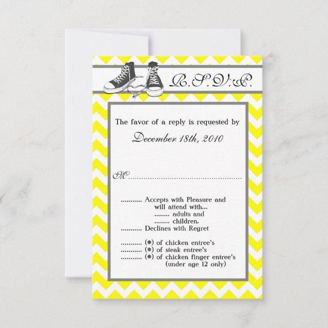 Carte R.S.V.P. 3,5 x 5 Baskets de la famille Chevr (Devant)