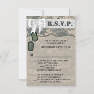 Carte R.S.V.P 3,5x5 ARMY ACU Camo Camoufla