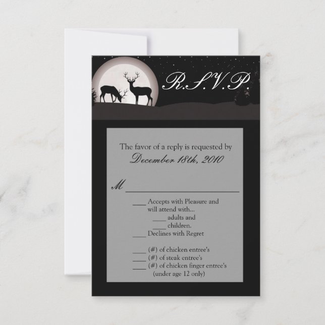 Carte R.S.V.P. 3,5x5 Chasse à la lune des chasseur (Devant)