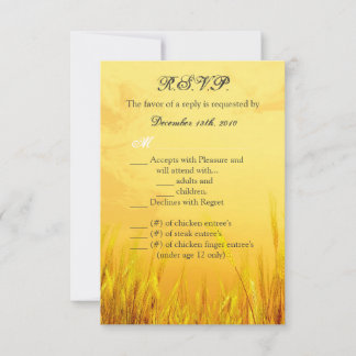 Carte R.S.V.P. 3,5x5 Coucher de soleil en foin de