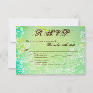 Carte R.S.V.P. 3,5x5 Fleur Hibiscus de printemps H