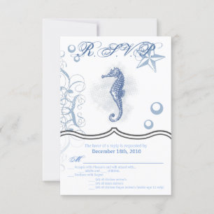 Carte R.S.V.P. 3,5x5 Seahorse Sea Ocean Beach
