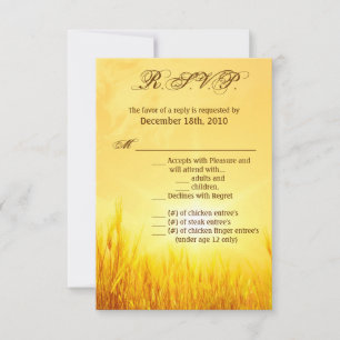 Carte R.S.V.P. 3,5x5 Sunrise Blé Pays Rustique