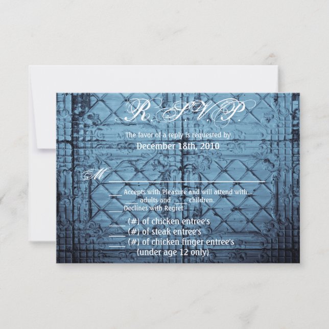 Carte R.S.V.P 5x3.5 XMAS Plafond du panneau d'atte (Devant)