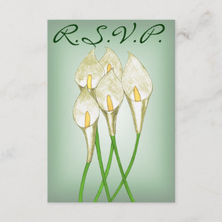Carte R.S.V.P Calla Lilies (Blanc)