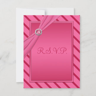 Carte R.S.V.P. rose et rouge