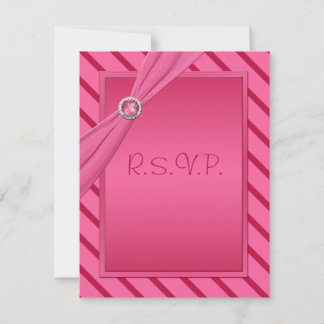 Carte R.S.V.P. rose et rouge