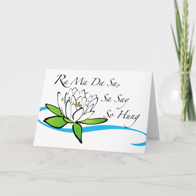 Carte Ra Ma Da Sa Chant Lotus sur la vague d'eau (Devant)