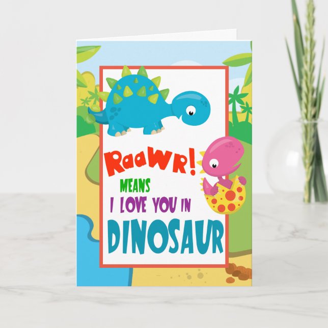 Carte Raawr Certains t'aiment toi Dionsaur Enfant de la  (Devant)