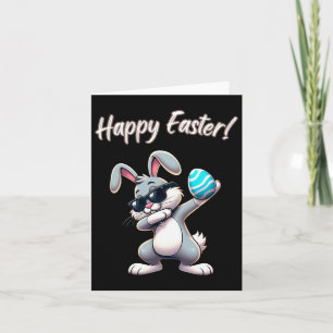 Carte Rabbit de Pâques Dabbing Oeufs Dab Garçons Filles