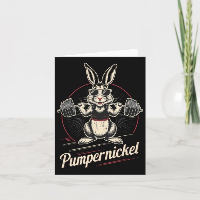 Carte Rabbit Rabbit Pumpernickel Karnickel Bodybuilding (Devant)
