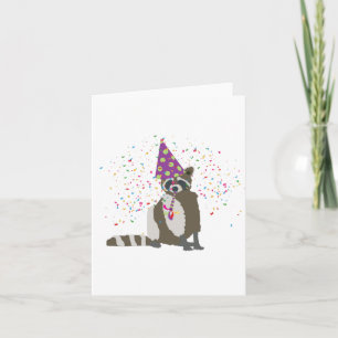 Carte Raccoon - Animaux ayant une fête