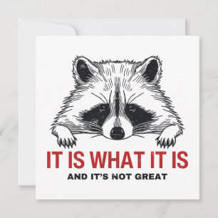 Carte Raccoon drôle C'est ce qu'il est et ce n'est pas g