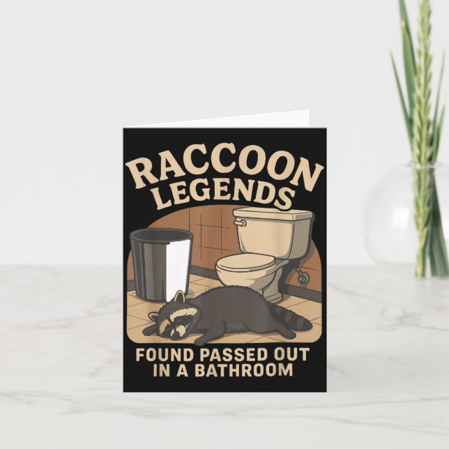 Carte Raccoon Legends Found Ped Out In A Bathroom Trashe (Devant)