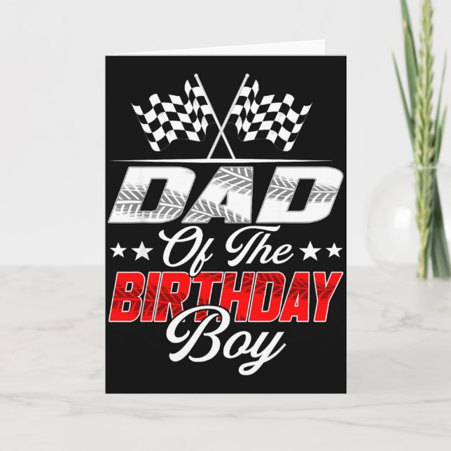 Carte Race Car Dad Of The Birthday Boy Racing Family T C (Devant)