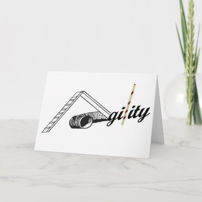 Carte Race de Notecard~All d'agilité de chien (Devant)