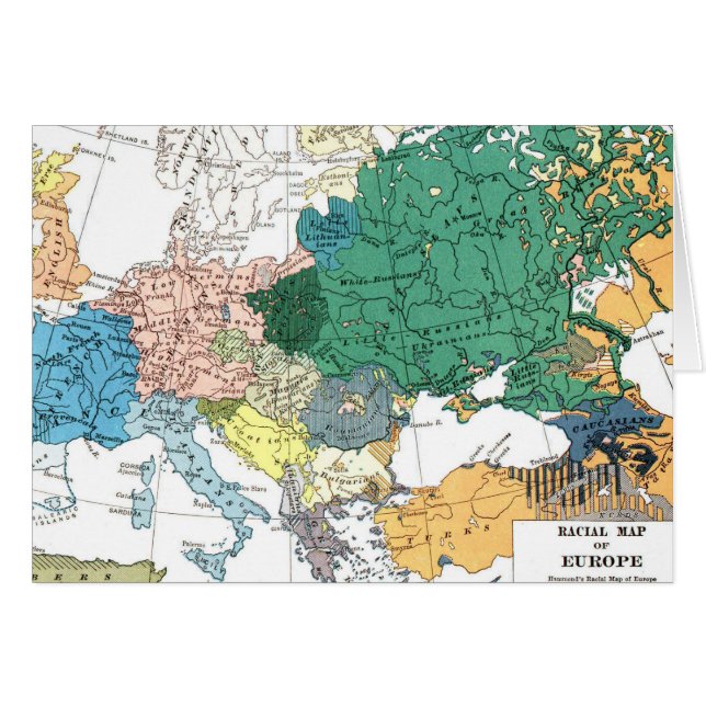 Carte raciale de l'Europe (Devant horizontal)