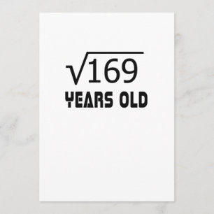 Carte Racine carré de 169 13 ans 13e anniversaire