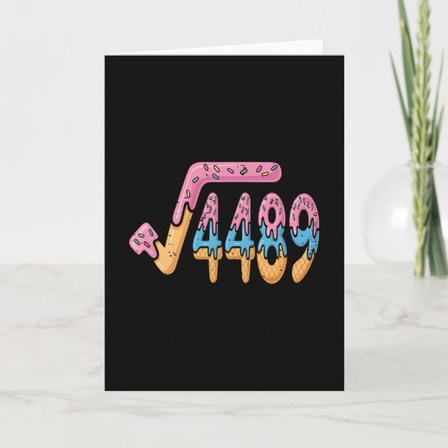 Carte Racine Carrée 4489 Glang de Crème Glacée Math 67 S (Devant)
