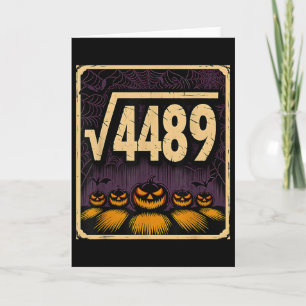 Carte Racine carrée 4489 Halloween Citrouille Blague mat