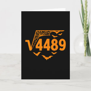 Carte Racine carrée 4489 Mème drôle d'Halloween 67 Prof