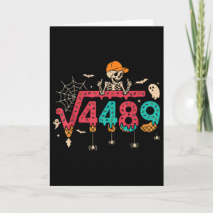 Carte Racine carrée 4489 Prof de maths drôle 67 Meme Hal