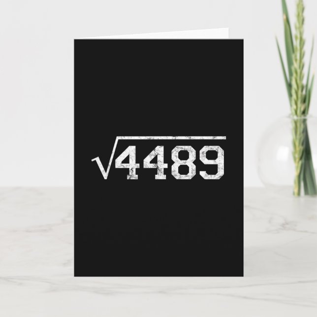 Carte Racine Carrée De 4489 Argot Prof De Maths Six Sept (Devant)