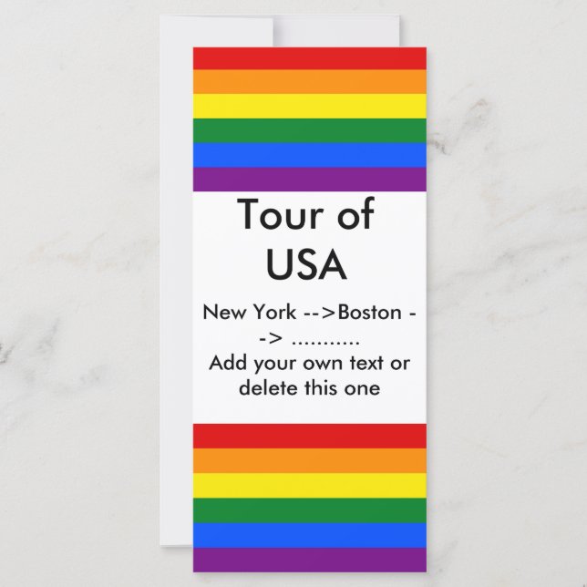 Carte rack avec drapeau arc-en-ciel LGBT (Devant)